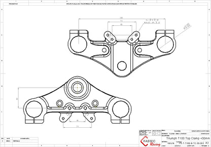 Triumph T100 +56mm Extra Wide Yoke Kit